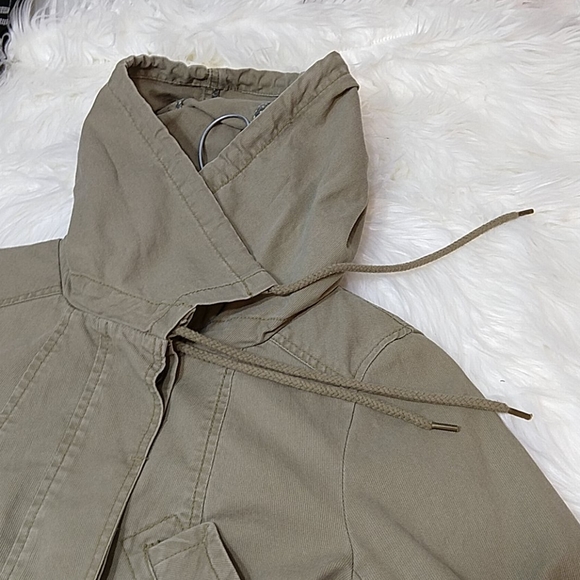 Dalia Collection Tan/Safari Hooded Jacket sz S - Picture 8 of 14
